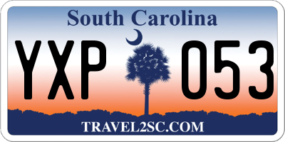 SC license plate YXP053