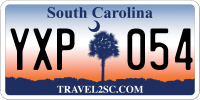 SC license plate YXP054