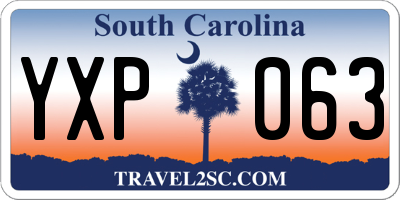 SC license plate YXP063