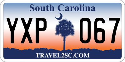 SC license plate YXP067