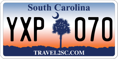 SC license plate YXP070
