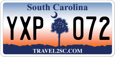 SC license plate YXP072
