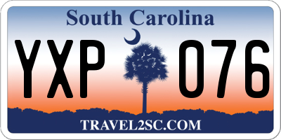 SC license plate YXP076