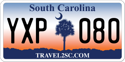 SC license plate YXP080