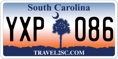 SC license plate YXP086