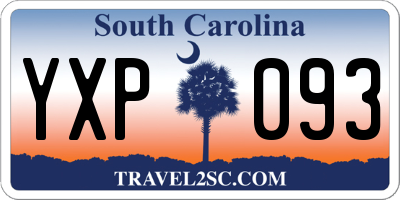 SC license plate YXP093