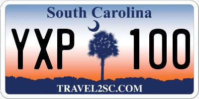 SC license plate YXP100