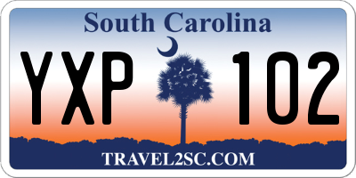 SC license plate YXP102