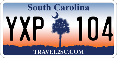 SC license plate YXP104