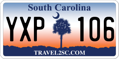 SC license plate YXP106
