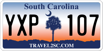 SC license plate YXP107