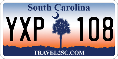 SC license plate YXP108