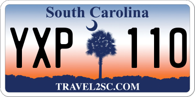 SC license plate YXP110