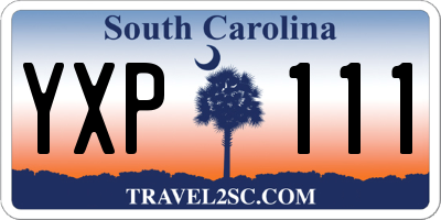 SC license plate YXP111