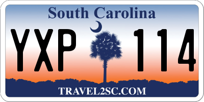 SC license plate YXP114