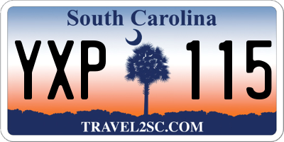 SC license plate YXP115