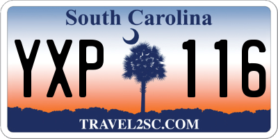 SC license plate YXP116