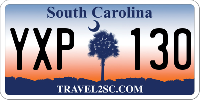 SC license plate YXP130