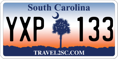 SC license plate YXP133