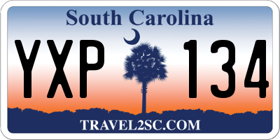 SC license plate YXP134