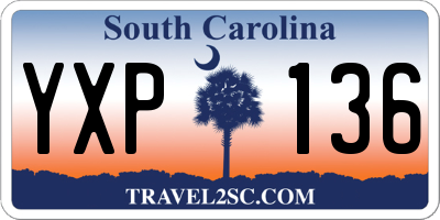 SC license plate YXP136