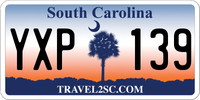 SC license plate YXP139