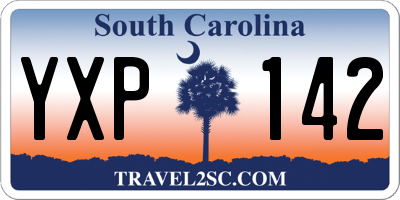 SC license plate YXP142