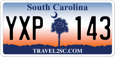 SC license plate YXP143