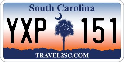 SC license plate YXP151
