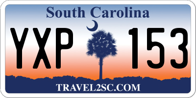 SC license plate YXP153