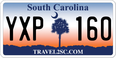 SC license plate YXP160