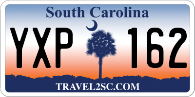SC license plate YXP162