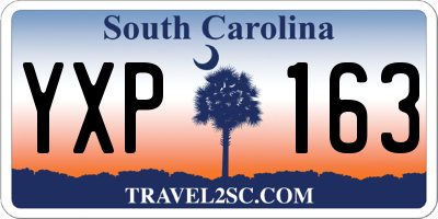 SC license plate YXP163