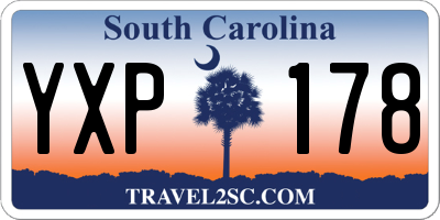 SC license plate YXP178