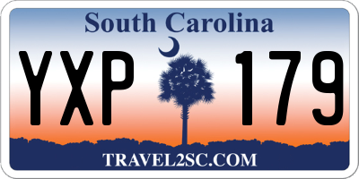 SC license plate YXP179