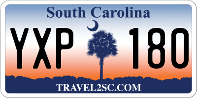SC license plate YXP180