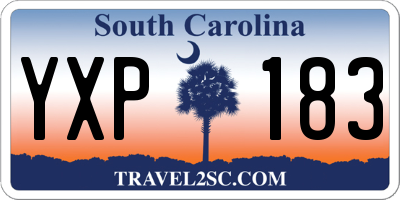 SC license plate YXP183
