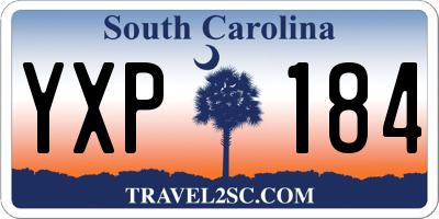 SC license plate YXP184