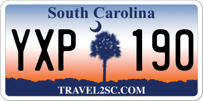SC license plate YXP190