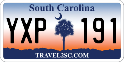 SC license plate YXP191