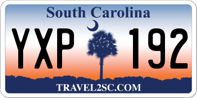 SC license plate YXP192