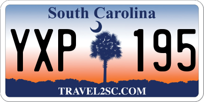 SC license plate YXP195