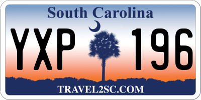 SC license plate YXP196