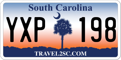 SC license plate YXP198