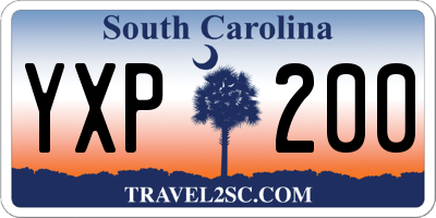 SC license plate YXP200