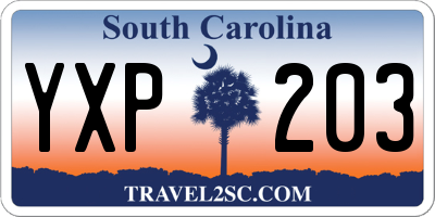 SC license plate YXP203