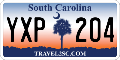 SC license plate YXP204