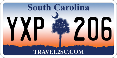 SC license plate YXP206