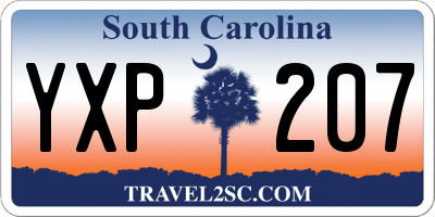 SC license plate YXP207