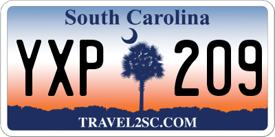 SC license plate YXP209